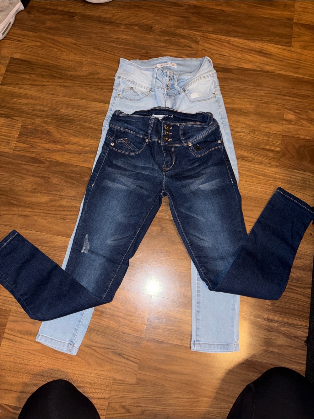 YMI Dark Blue & Light Blue Skinny Jeans Duo